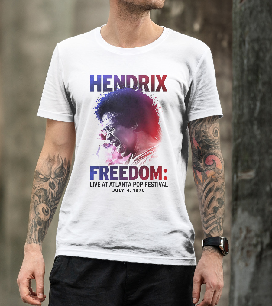 HENDRIX FREEDOM LIVE AT ATLANTA POP FESTIVAL JULY 4 1970 T-Shirt