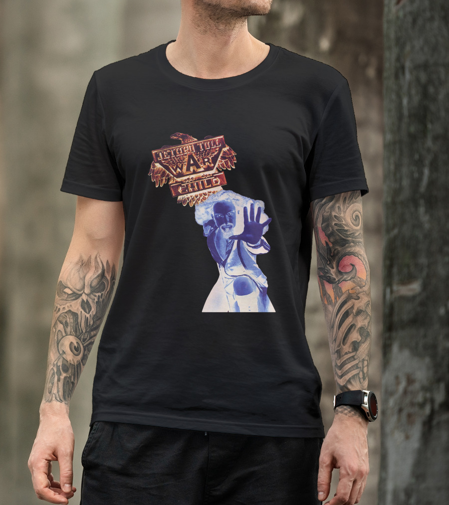 Jethro Tull War Child Eagle Motif With Reaching Figure T-Shirt
