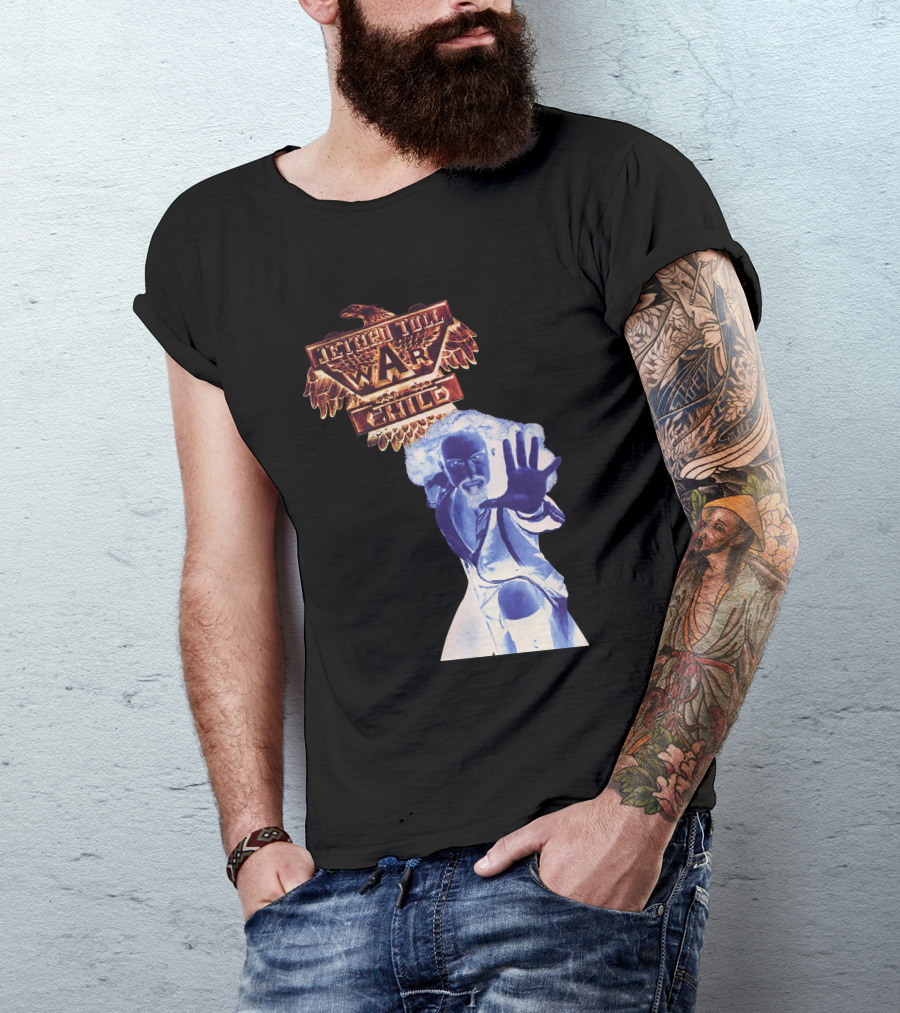 Jethro Tull War Child Eagle Motif With Reaching Figure T-Shirt