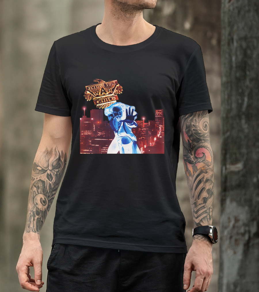 Faster Than A Bullet War Child Urban Heroic Cityscape T-Shirt