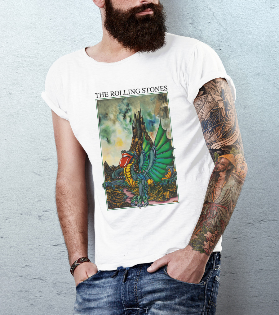 The Rolling Stones Dragon And Castle Scene T-Shirt