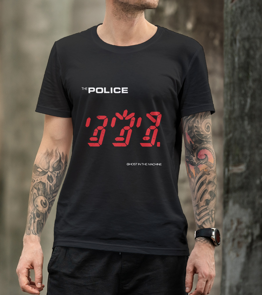 The Police Ghost In The Machine Digital Clock Display T-Shirt