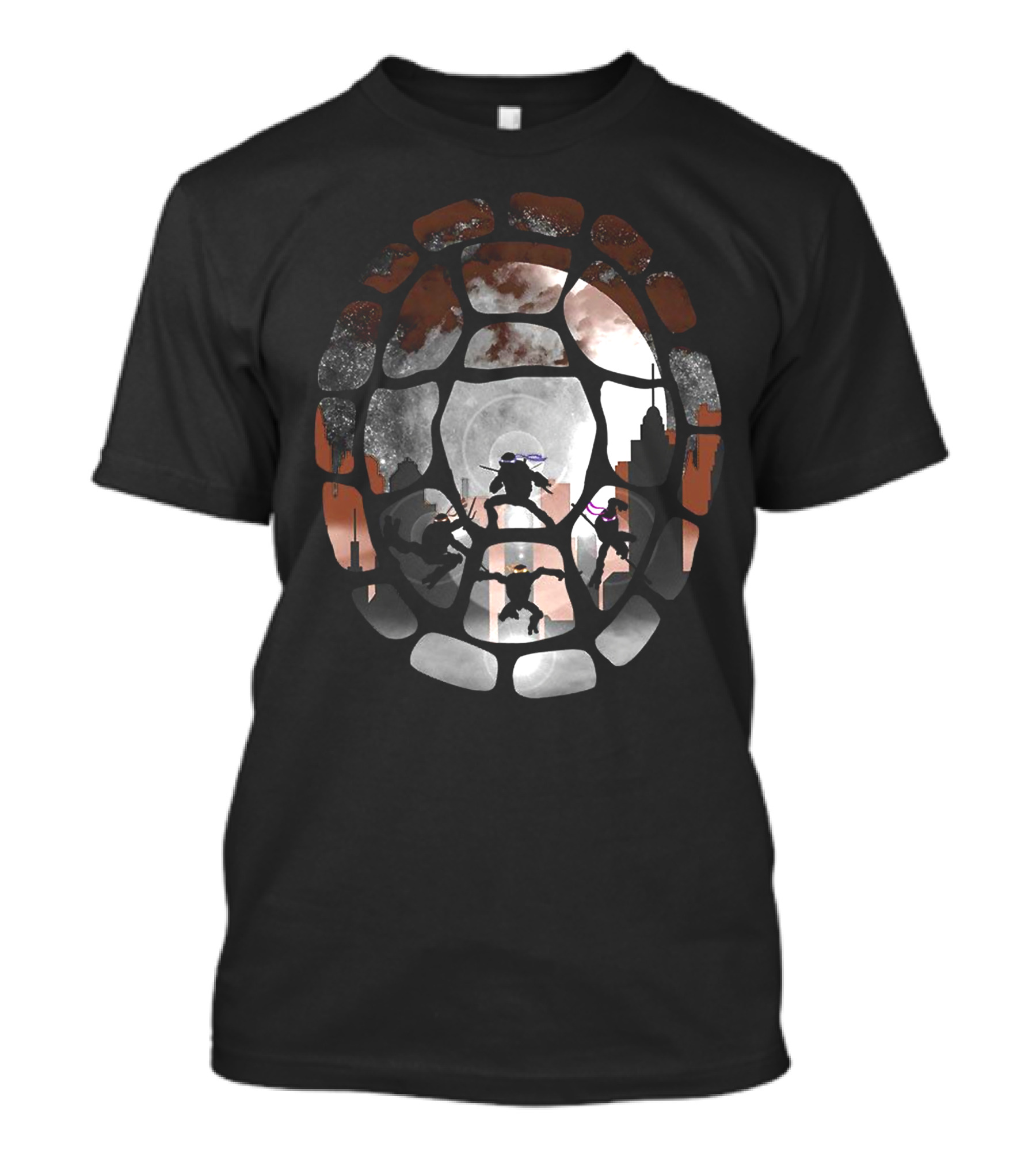 Teenage Mutant Ninja Turtles Turtle Shell Cityscape T-Shirt