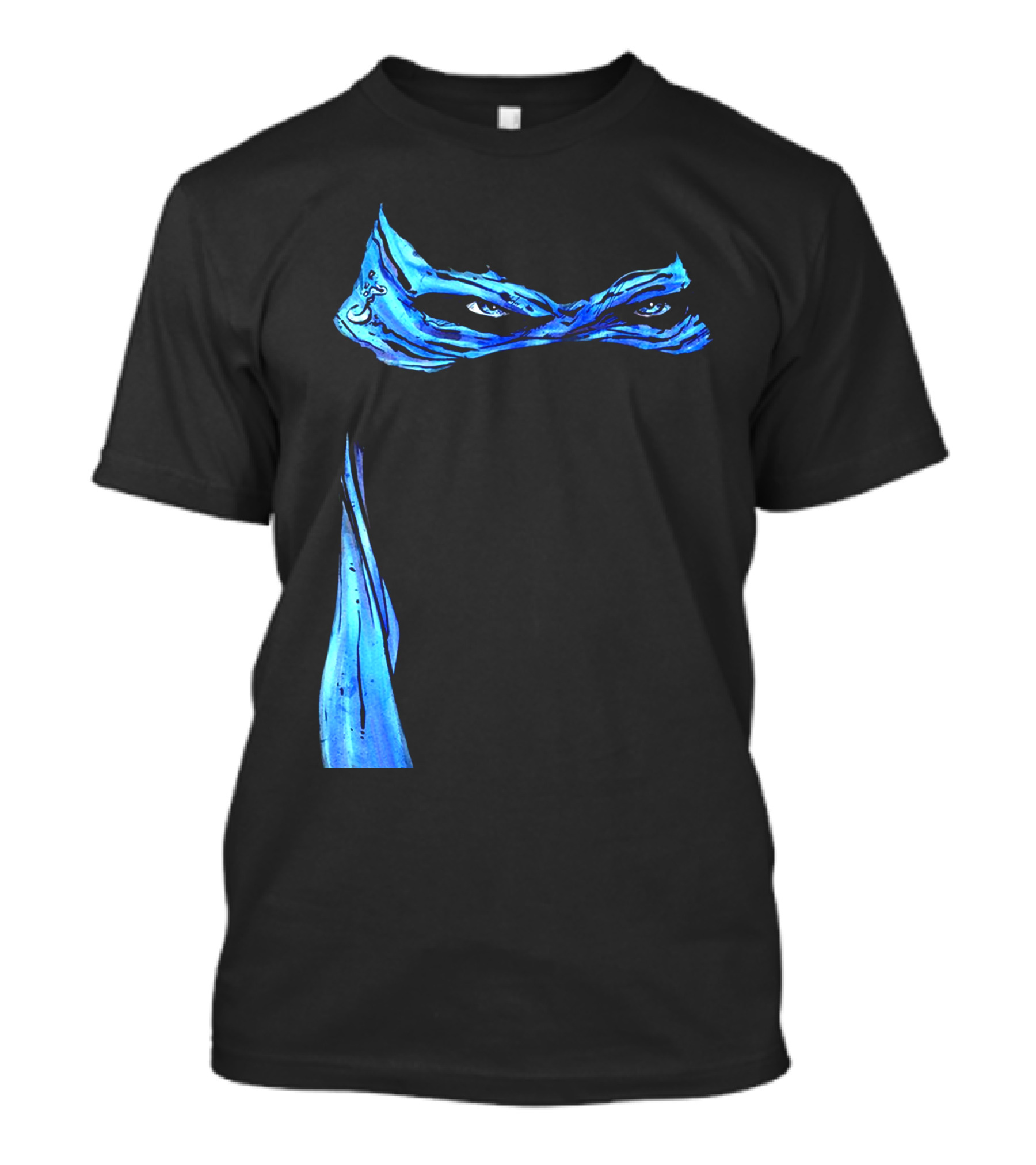 Teenage Mutant Ninja Turtles Leonardo Mask Eyes Blue Bandana T-Shirt