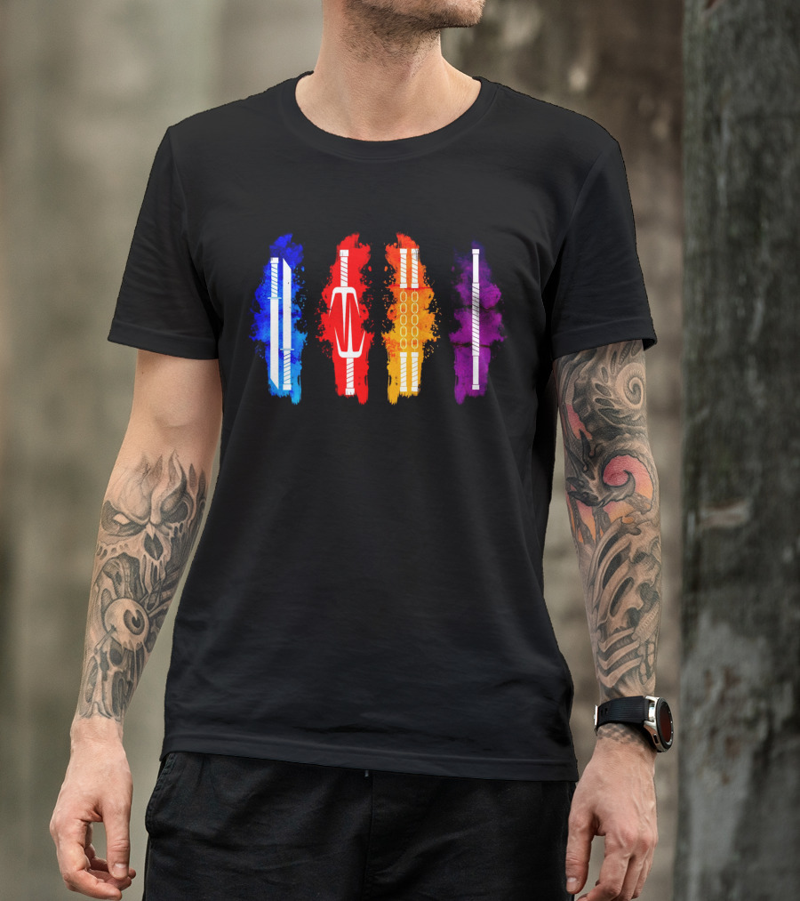 Teenage Mutant Ninja Turtles Weapons Blue Red Orange Purple T-Shirt