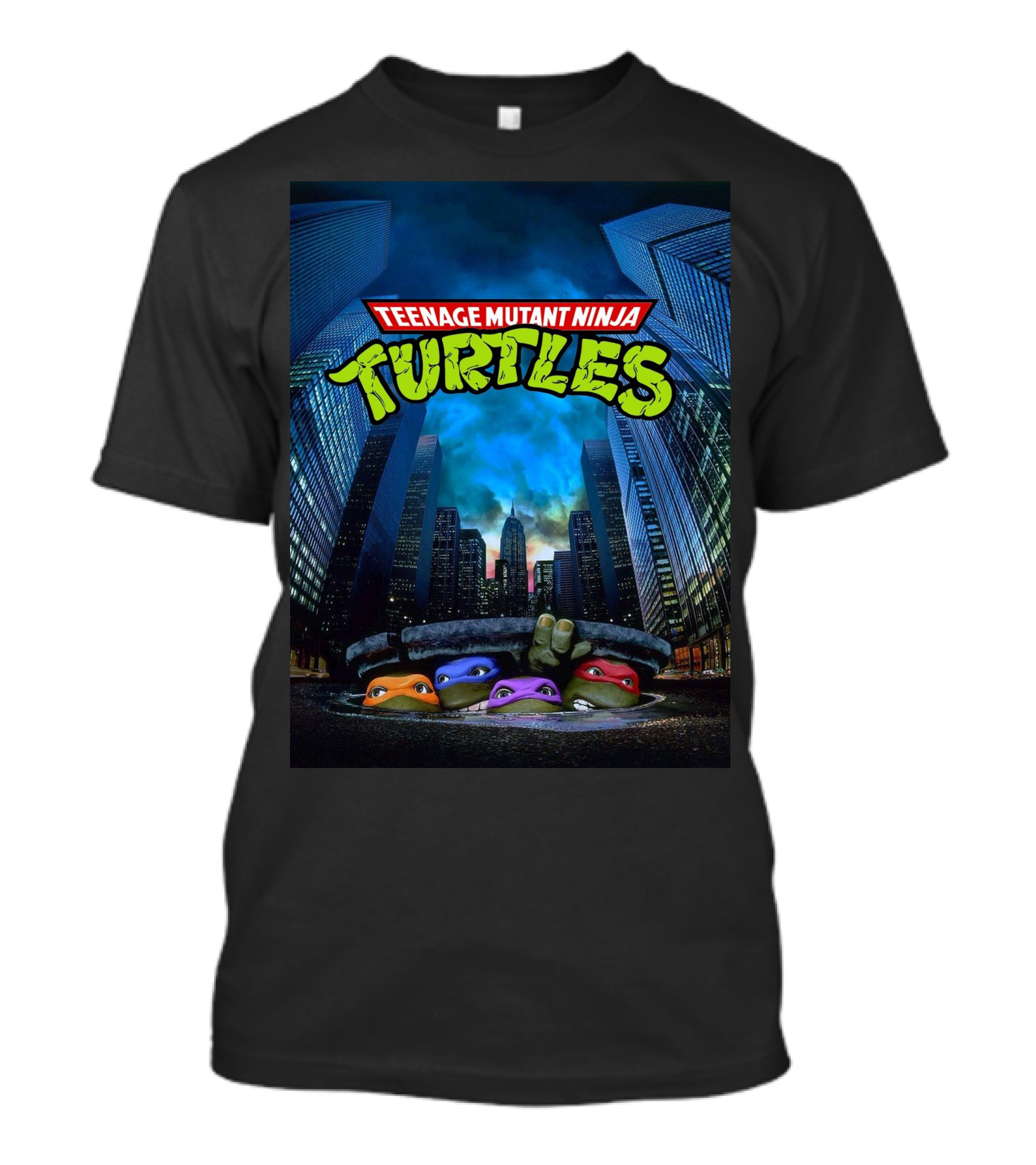 Teenage Mutant Ninja Turtles Cityscape Sewer Scene T-Shirt