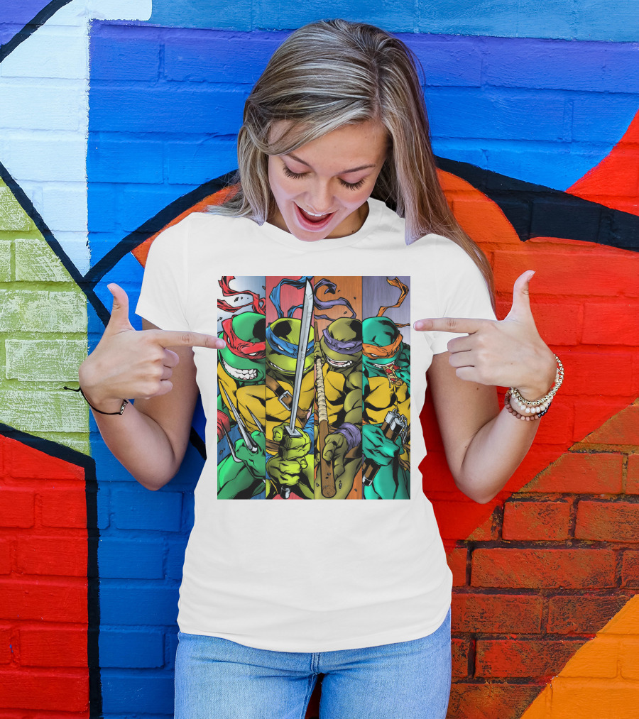 Teenage Mutant Ninja Turtles Raphael Leonardo Donatello Michelangelo T-Shirt