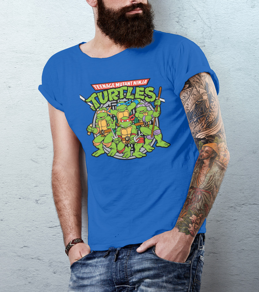 Teenage Mutant Ninja Turtles Sewer Logo Raphael Leonardo Donatello Michelangelo T-Shirt