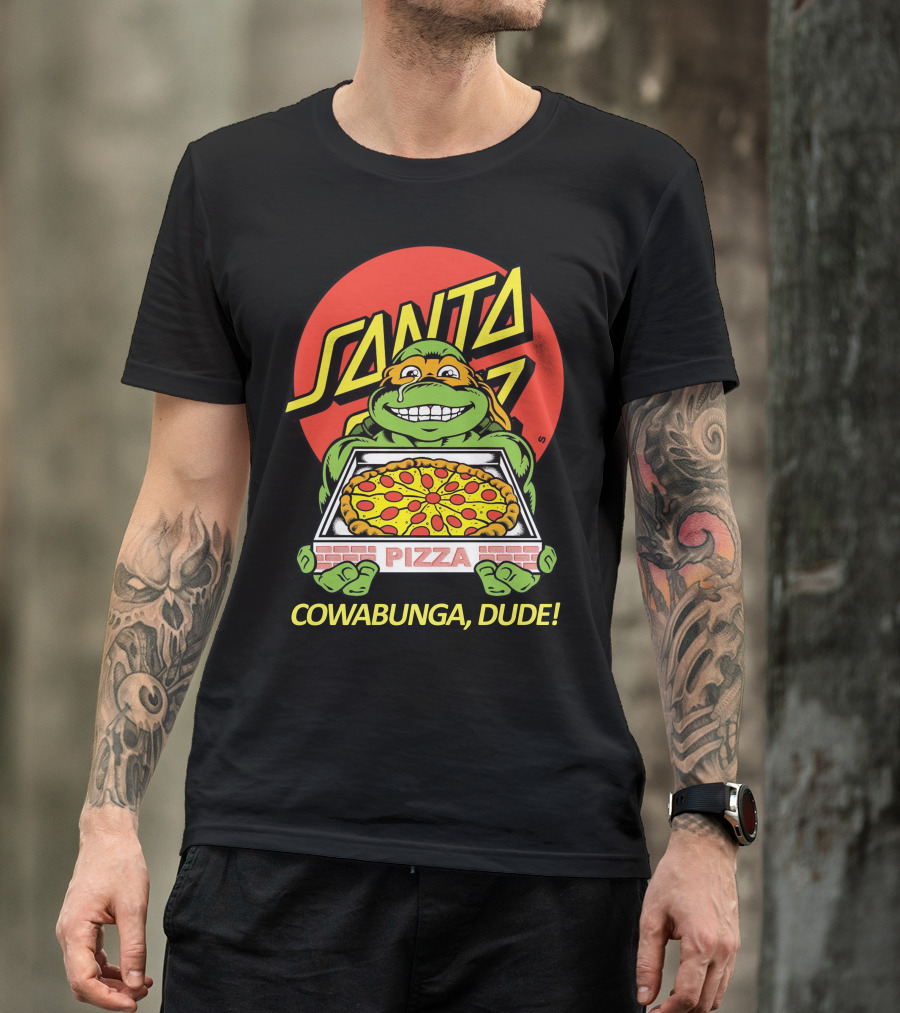Santa Cruz Teenage Mutant Ninja Turtles Cowabunga Dude Pizza T-Shirt