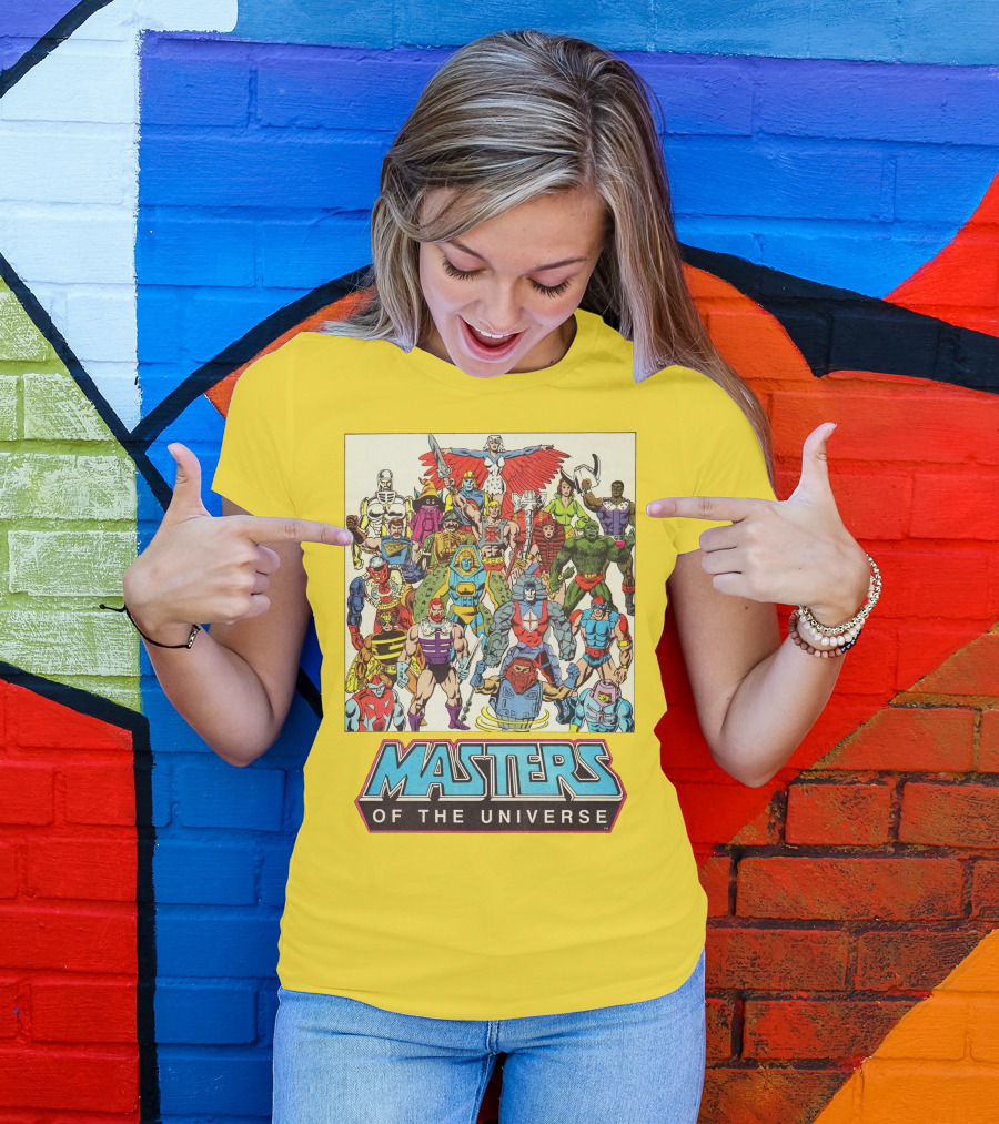 Masters Of The Universe He-Man Iconic Characters Group Retro Comic T-Shirt