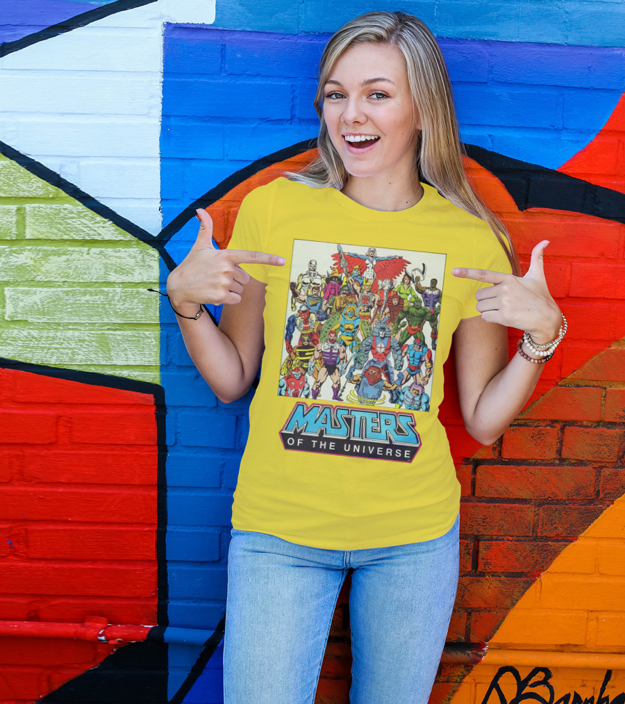Masters Of The Universe He-Man Iconic Characters Group Retro Comic T-Shirt