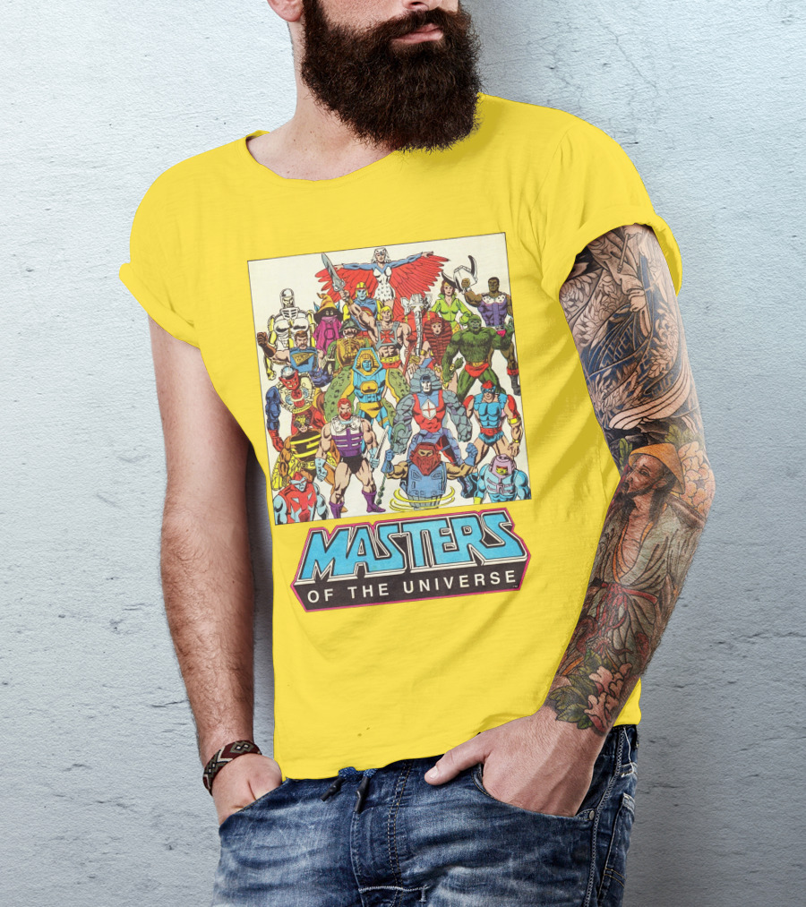 Masters Of The Universe He-Man Iconic Characters Group Retro Comic T-Shirt