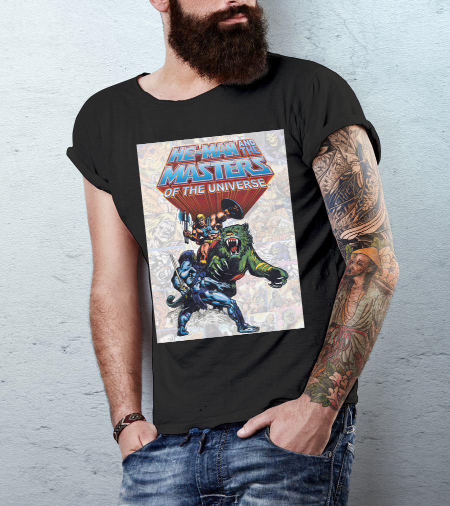 HE-MAN AND THE MASTERS OF THE UNIVERSE COMIC STYLE ACTION T-Shirt