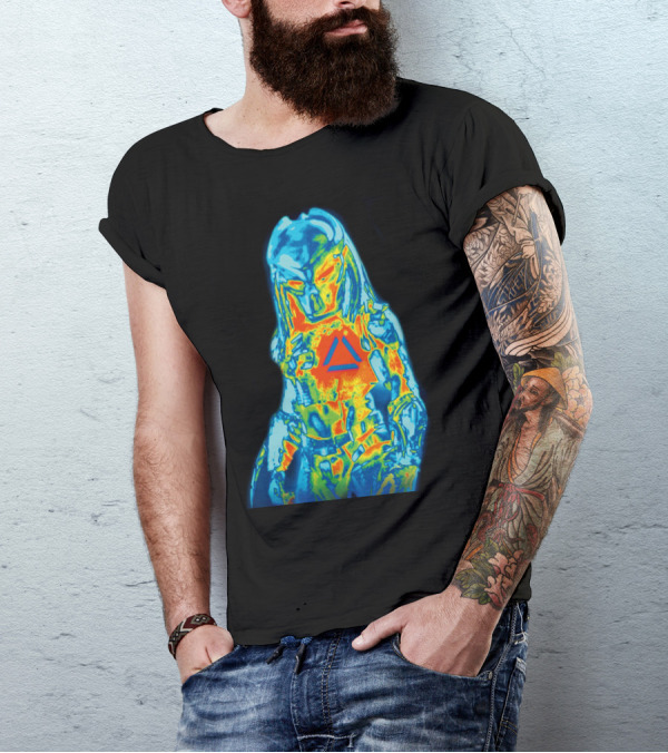 Predator Thermal Vision Style With Triangle T-Shirt