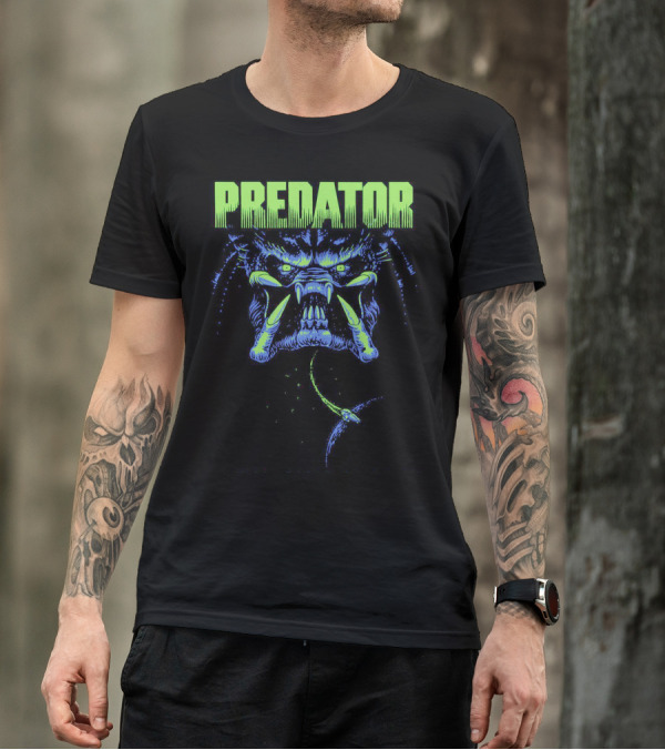 Predator Alien Creature Neon Combat Action T-Shirt