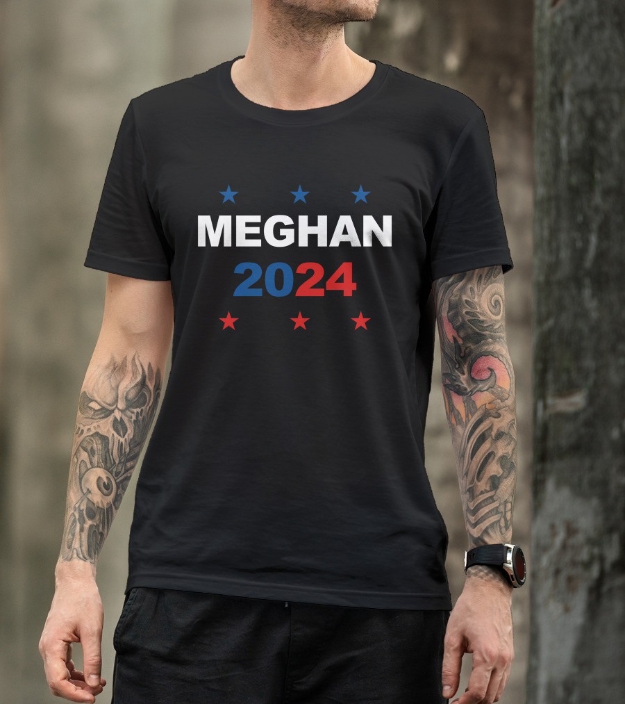 Meghan 2024 Election Campaign Stars Red White Blue T-Shirt