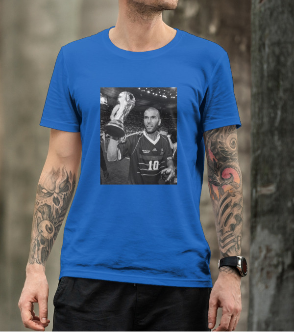 Zidane Lifting FIFA World Cup Trophy 1998 Stadium T-Shirt