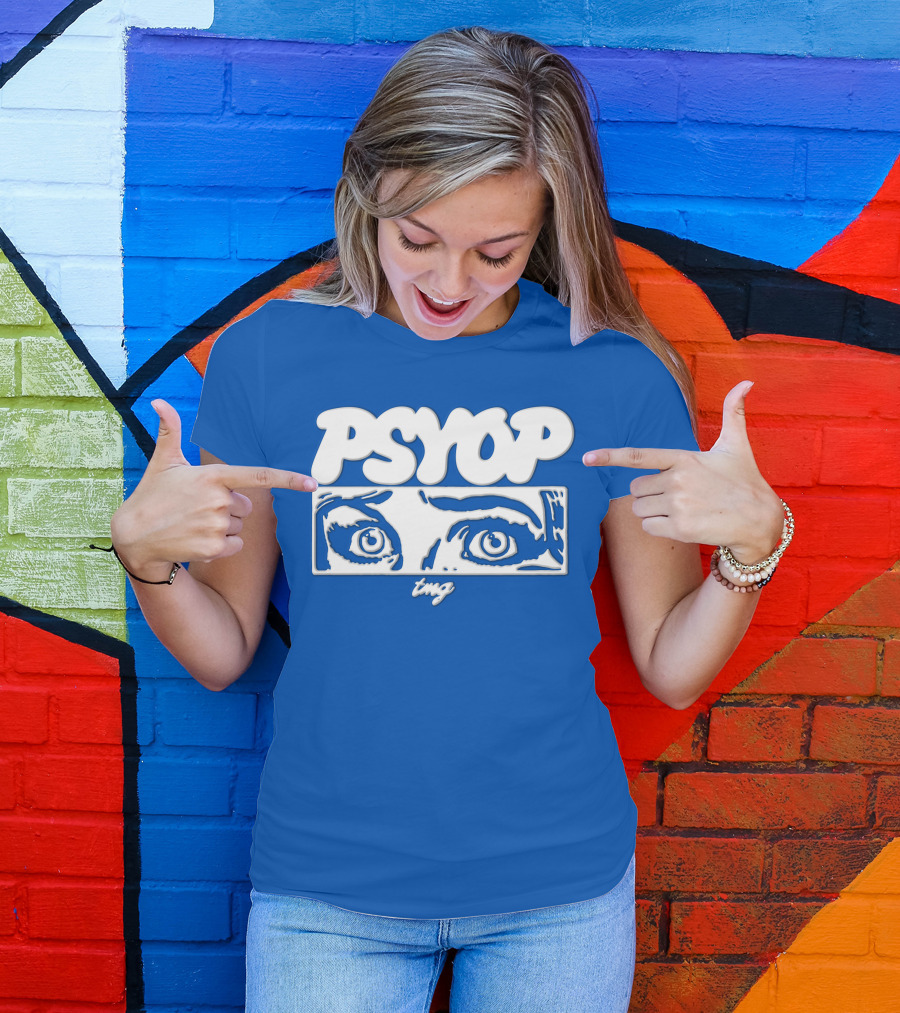 PSYOP TMG Eye Design Crewneck T-Shirt