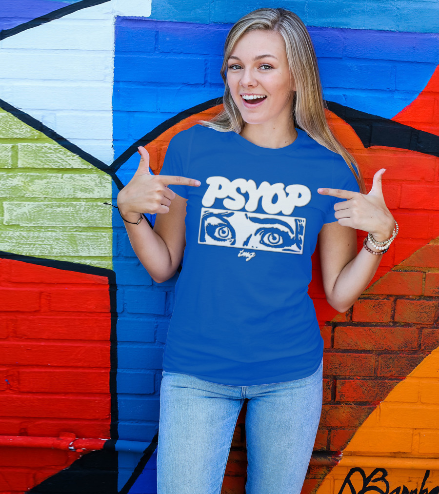 PSYOP TMG Eye Design Crewneck T-Shirt