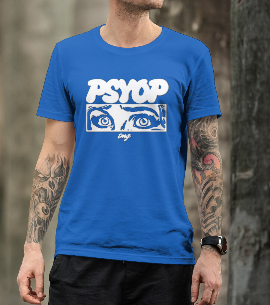 PSYOP TMG Eye Design Crewneck T-Shirt