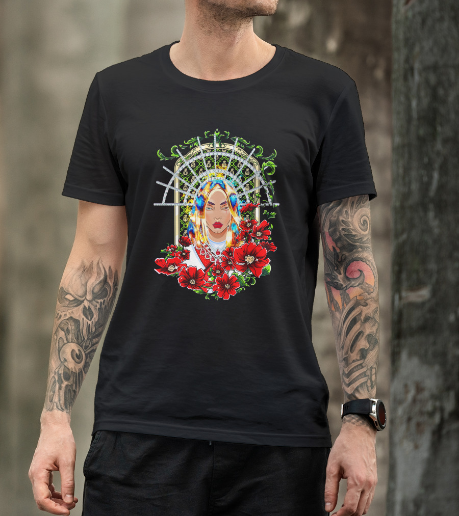 Mercedes Varnado CEO Moné Art Nouveau Floral Halo T-Shirt