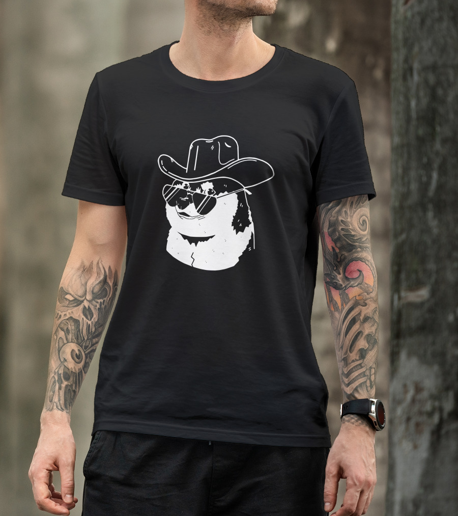 Elon Musk Dogecoin Cowboy Hat Sunglasses Shiba Inu T-Shirt