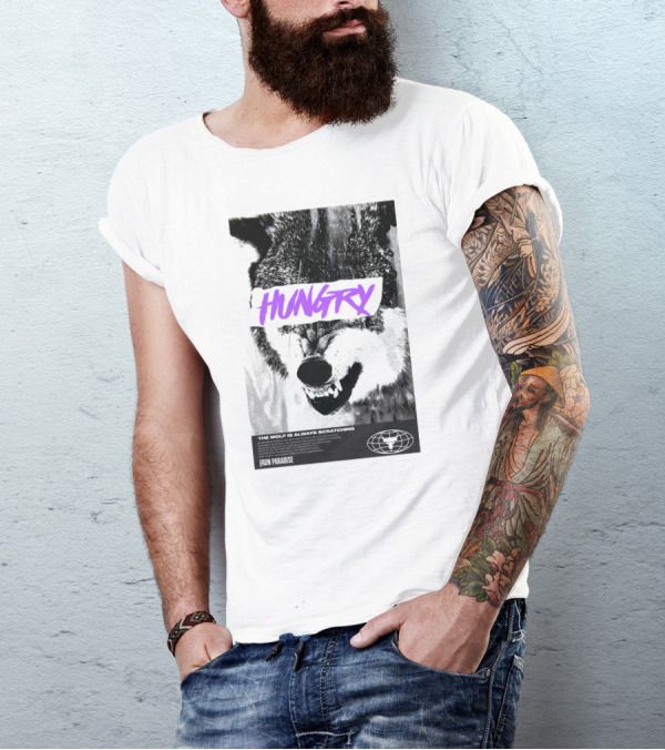 Hungry Wolf The Wolf Is Always Scratching Iron Paradise T-Shirt