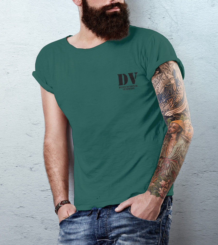 The Deplorable Veteran DV Dysfunctional Veterans Black T-Shirt