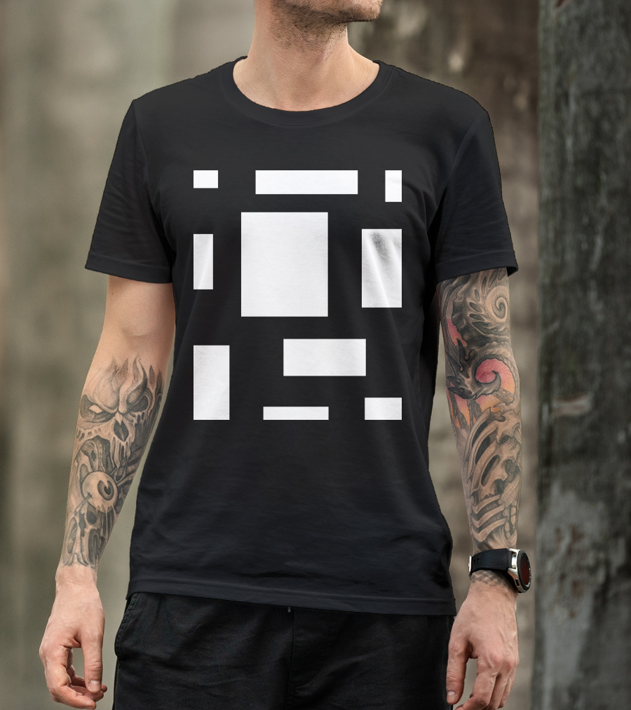 Piet Mondrian Style CAMP MAU 1 MAT BL Geometric Composition T-Shirt