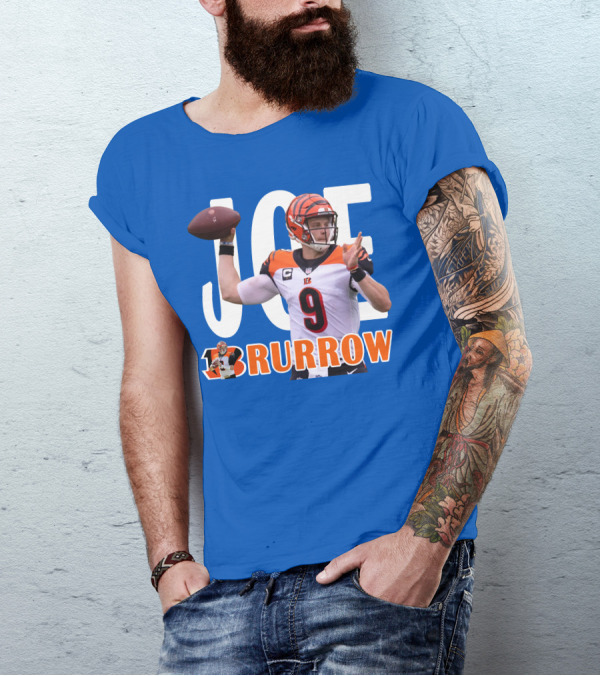 JOE BURROW Bengals Quarterback NFL Football T-Shirt