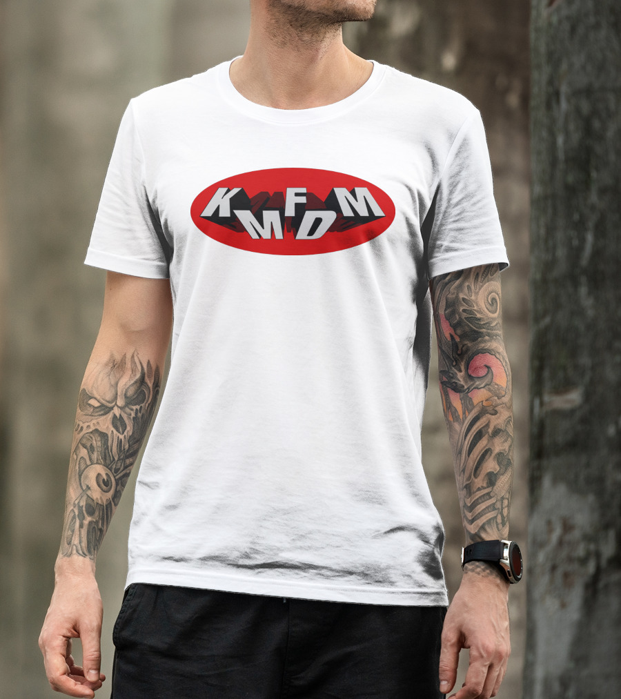 KMFDM Band Logo Oval Shadow T-Shirt