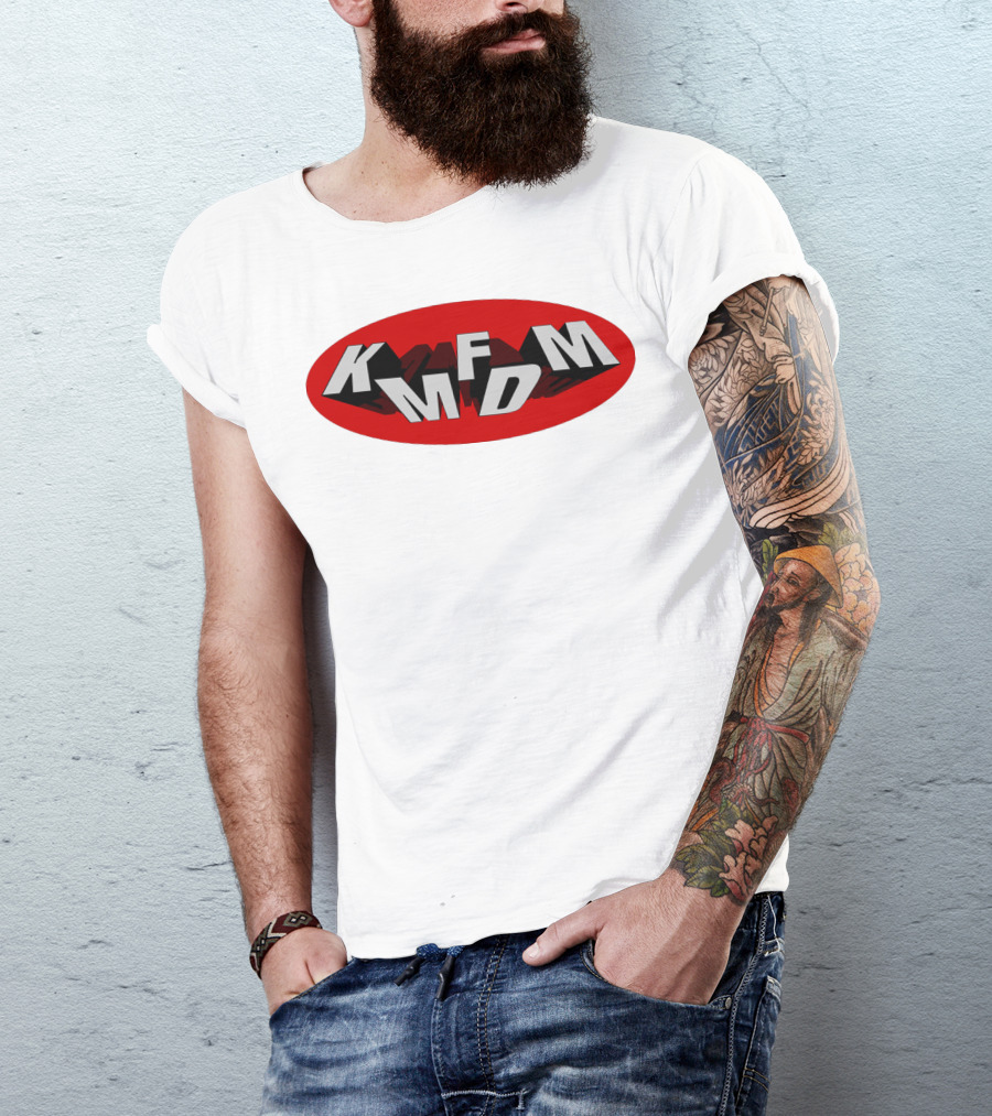 KMFDM Band Logo Oval Shadow T-Shirt