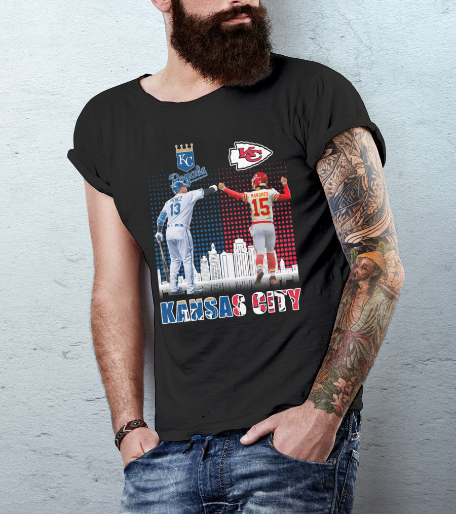 KANSAS CITY PEREZ ROYALS MAHOMES CHIEFS 18 T-Shirt