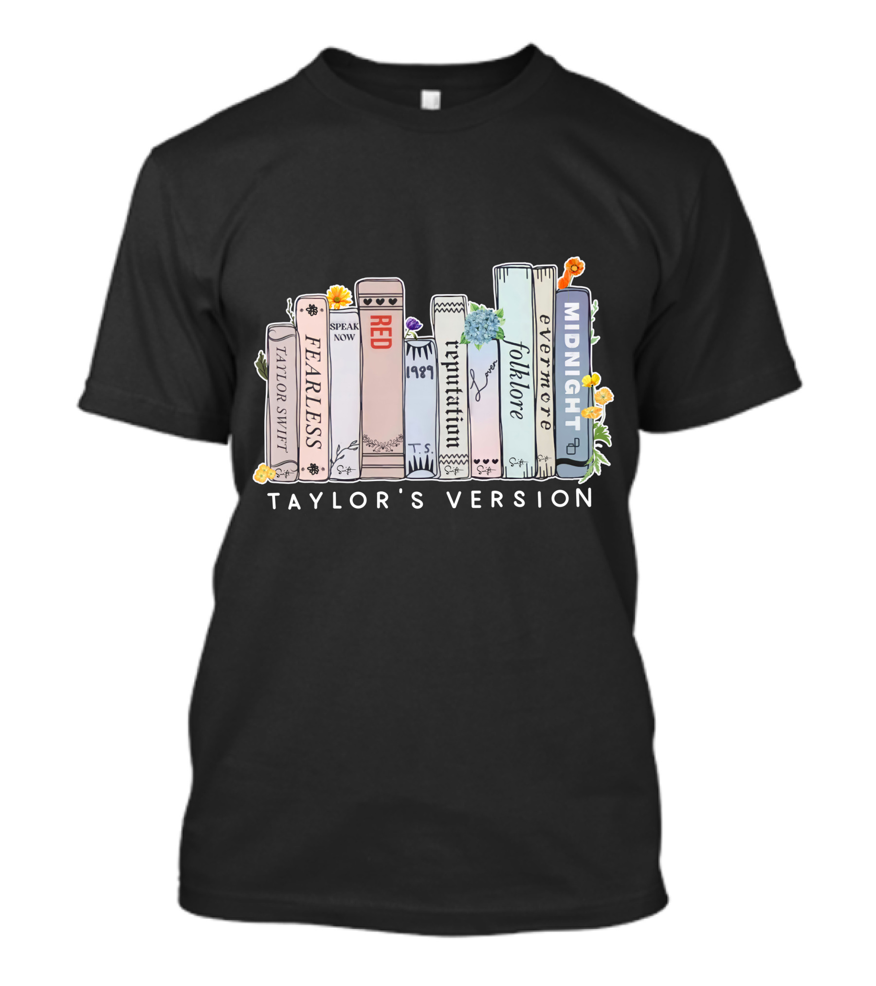 Taylor Swift Fearless Speak Now Red 1989 Reputation Folklore Evermore Midnight Taylor's Version T-Shirt