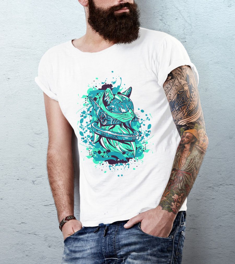 Future Cat Cybernetic Space Explorer T-Shirt