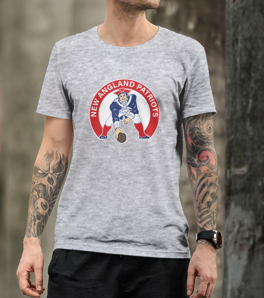 New England Patriots Classic Logo Print T-Shirt
