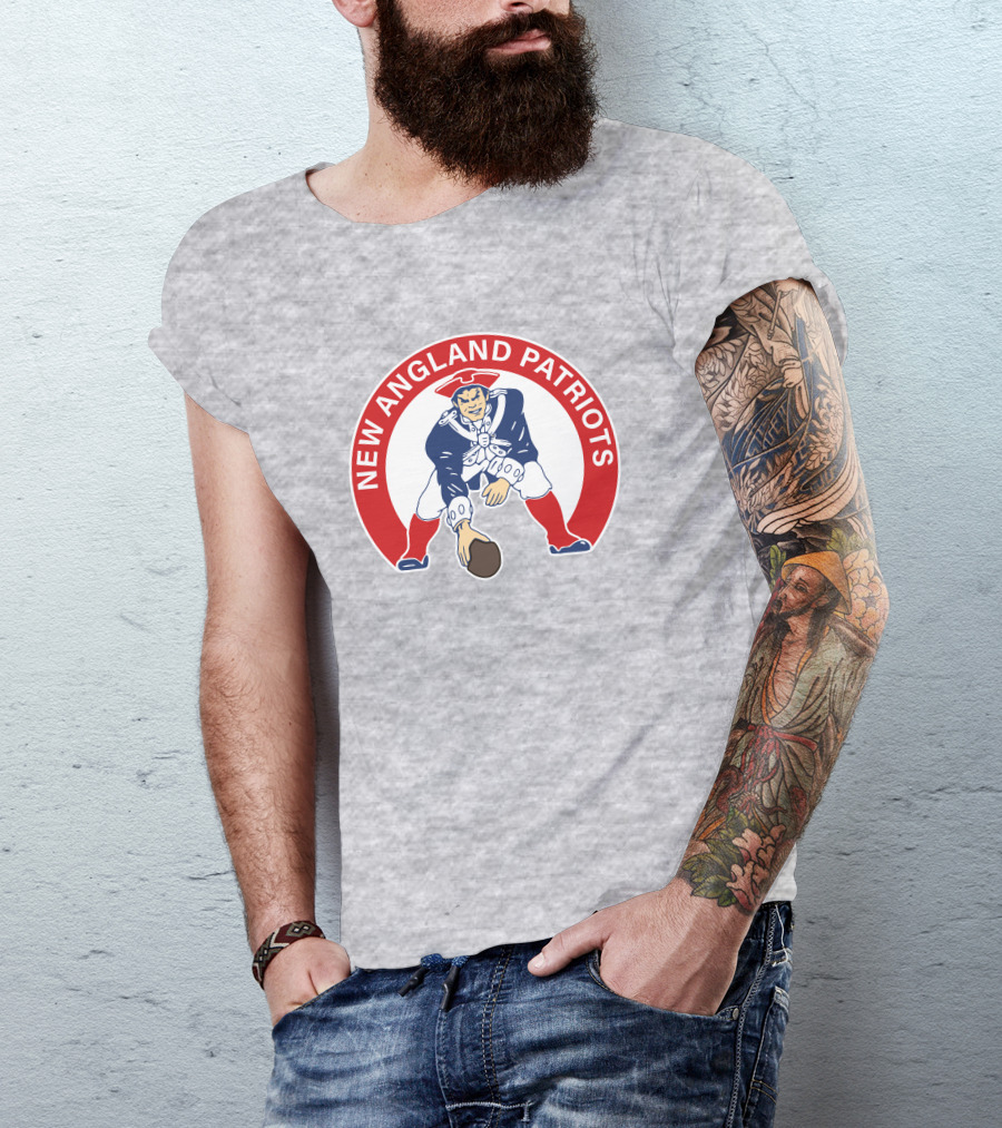 New England Patriots Classic Logo Print T-Shirt