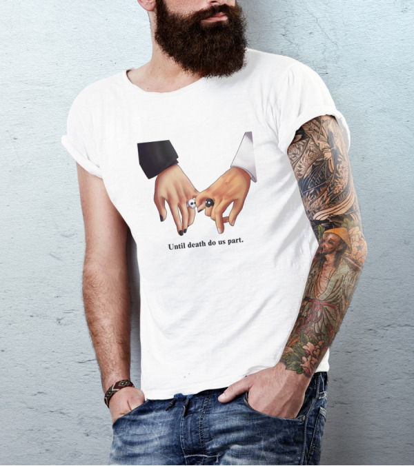 Until Death Do Us Part Yin Yang Rings Holding Hands T-Shirt
