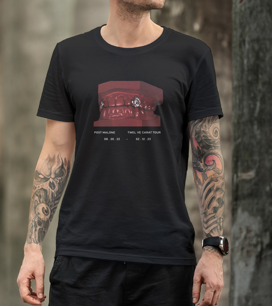 Toothache Red Dental Mold With Diamond Teeth T-Shirt
