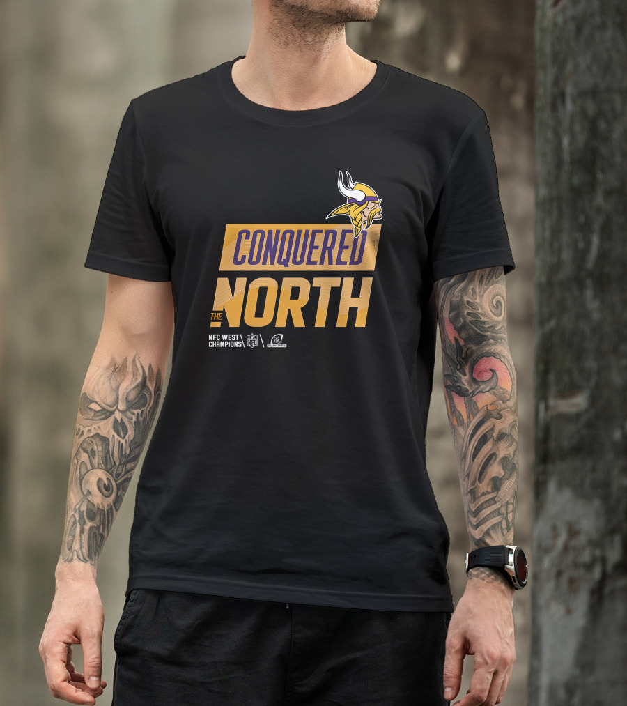 CONQUERED THE NORTH NFC WEST CHAMPIONS NFL PLAYOFFS VIKINGS T-Shirt