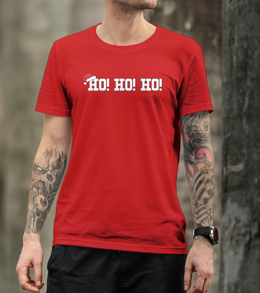 Ho Ho Ho Heather Harmon Santa Hat Holiday Cheer T-Shirt