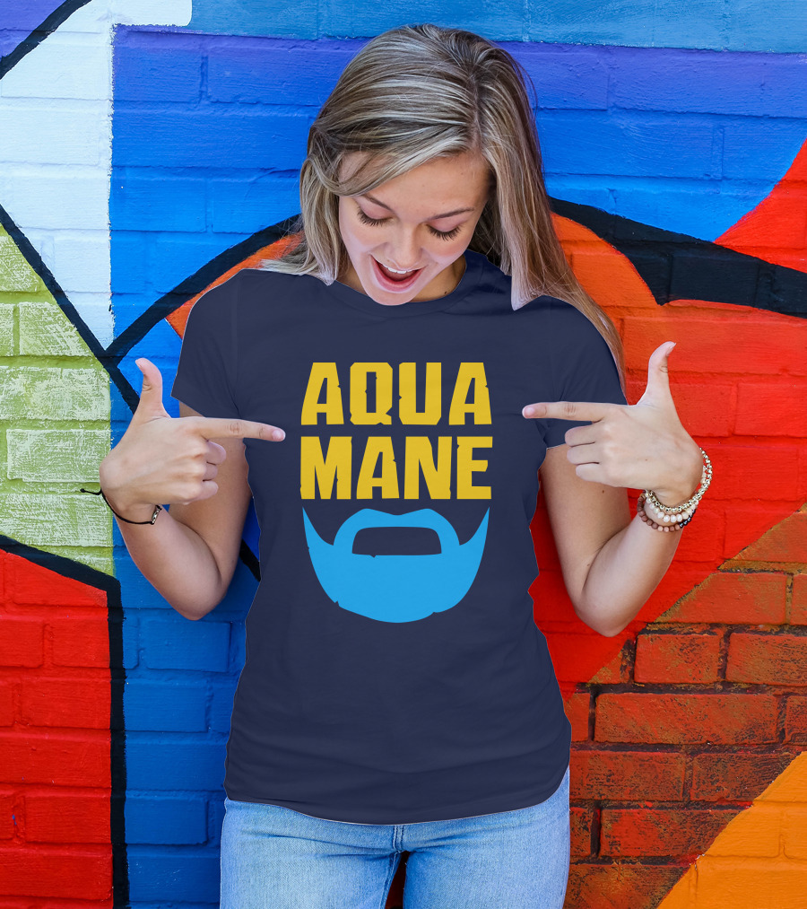 Aqua Mane Iconic Blue Beard T-Shirt