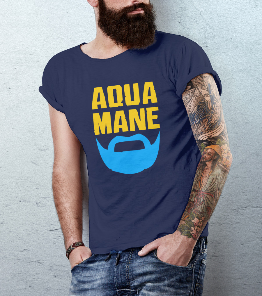 Aqua Mane Iconic Blue Beard T-Shirt