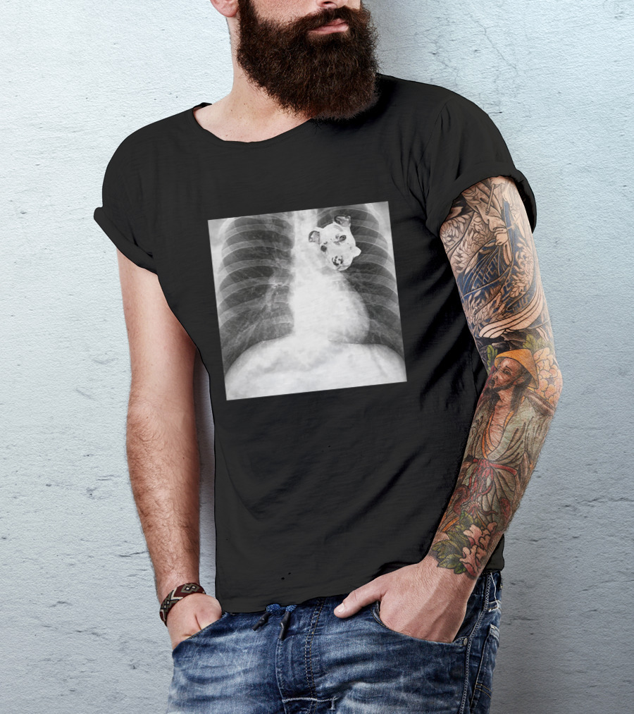 Dawg In Him X-Ray Puppy Chest Image T-Shirt