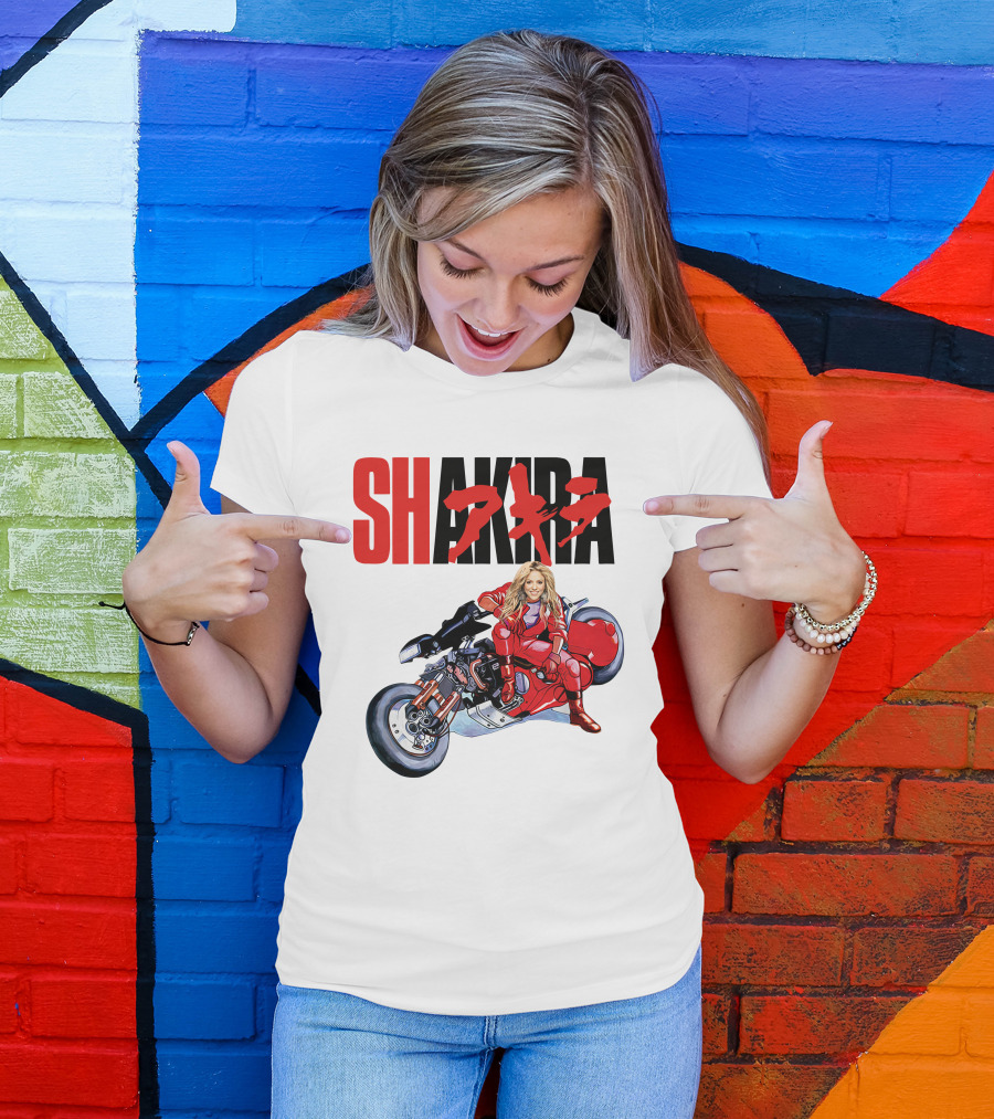 Shakira Akira Motorcycle Red Jacket T-Shirt