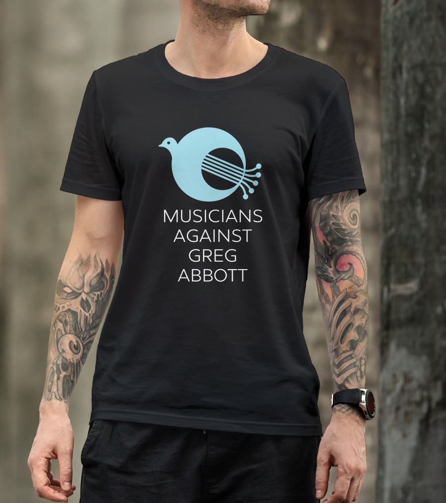 Musicians Against Greg Abbott George Mallas Peace Bird T-Shirt