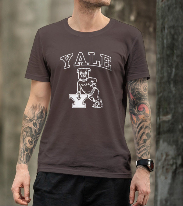 Yale Bulldogs Vintage Mascot Drawing T-Shirt