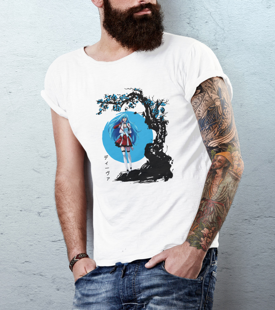 Vivy Fluorite Eye’s Song Blue Moon Anime Diva Character Sakura Tree T-Shirt