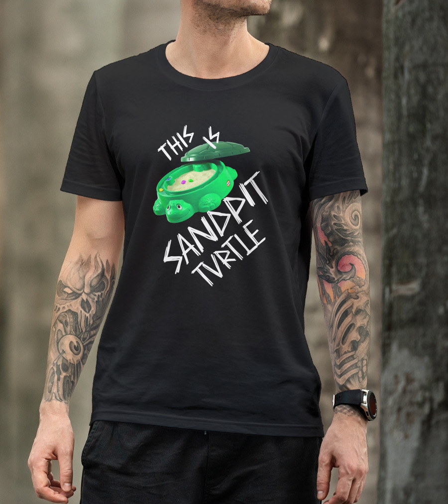This Is Sandpit Turtle BMTH Meme White On Black Classic Merch T-Shirt