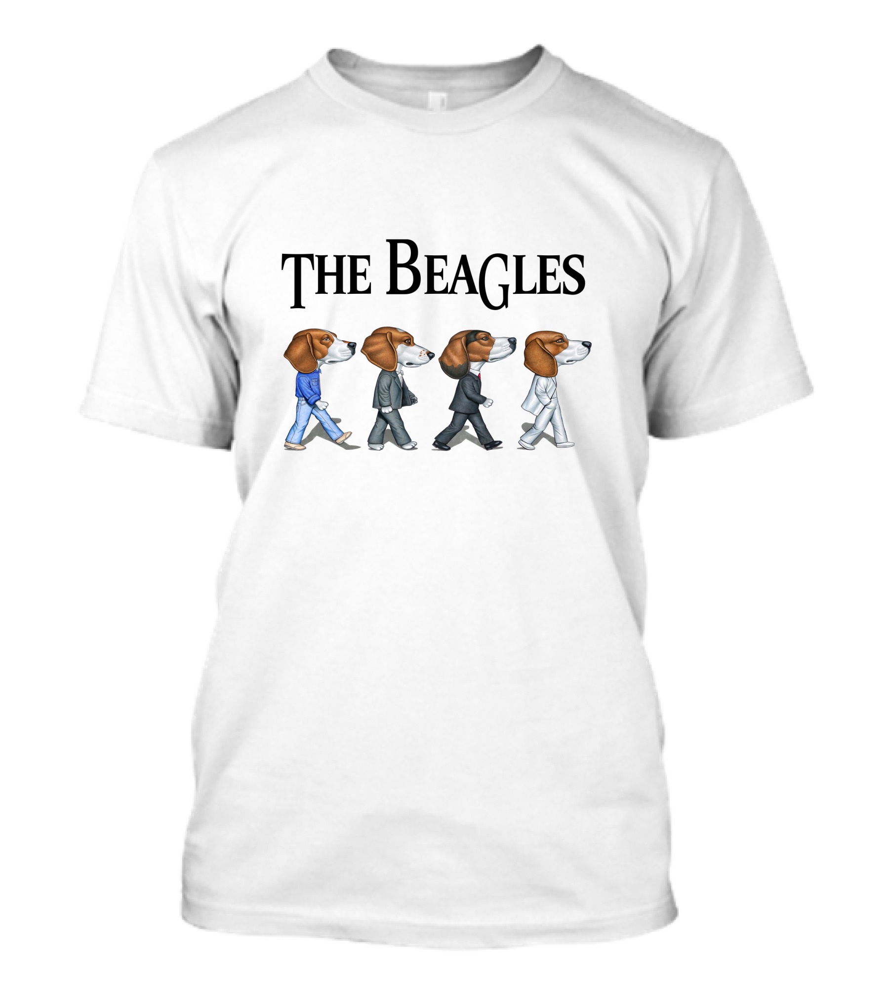 The Beagles Dogs Abbey Road Crossing Iconic Merchandise T-Shirt